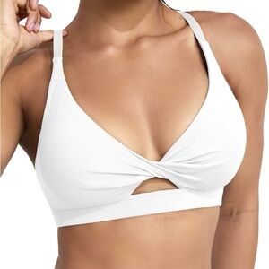 Women's White Sports Bralette